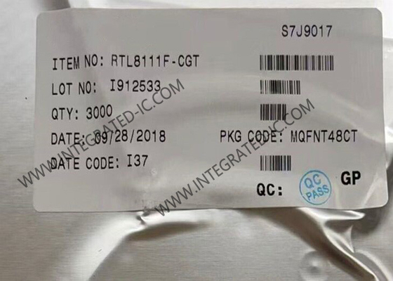 RTL8111F-CGT Ethernet IC کنترل کننده گگابیت ایثرنتی یکپارچه QFN48 تراشه ایثرنتی
