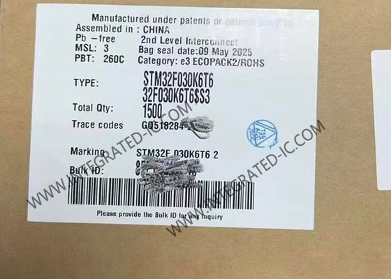 STM32F030K6T6 میکروکنترلر MCU عملکرد بالا 32 بیتی تک هسته ای 48MHz MCU