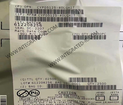 CYPD5125-40LQXIT چیپ مدار یکپارچه کنترل کننده پورت USB نوع C با سرعت بالا