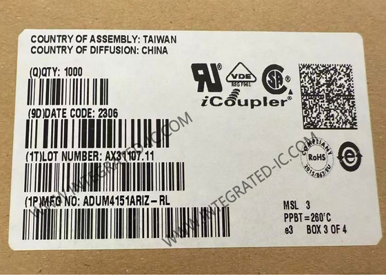 ADUM4151ARIZ تراشه مدار یکپارچه 5000Vrms جداکننده های دیجیتال SOIC20 جداکننده های SPI