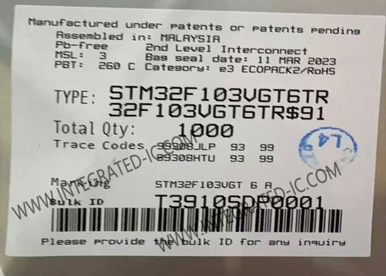 STM32F103VGT6TR میکروکنترلر MCU 1MB فلش میکروکنترلرهای 32 بیتی MCU تک هسته ای
