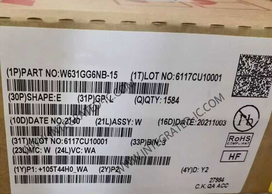 W631GG6NB-15 حافظه IC تراشه 1Gbit SDRAM DDR3 667MHz VFBGA96