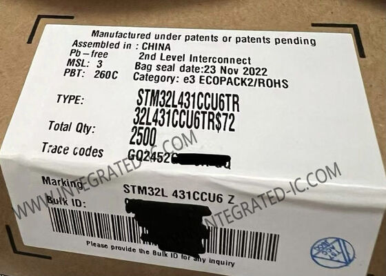 STM32L431CCU6 میکروکنترلر MCU 32 بیتی تک هسته ای 80MHz 256KB فلش میکروکنترلر IC