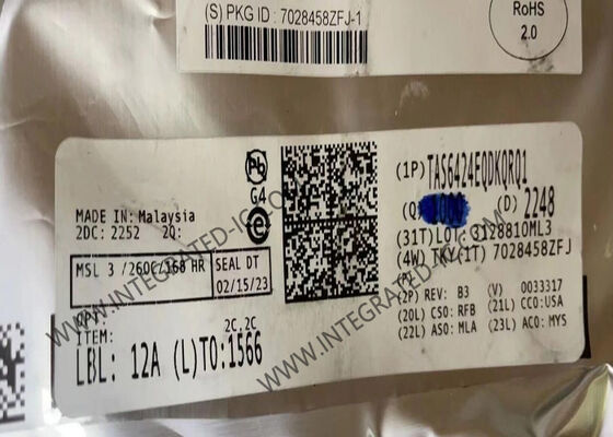 تراشه آی سی تقویت کننده صوتی کلاس D چهار کاناله TAS6424EQDKQRQ1 75 وات 2 مگاهرتز درجه خودرو