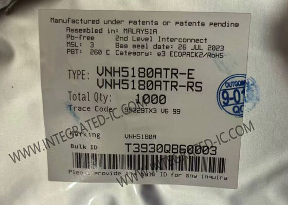 VNH5180ATR پیچ مدار یکپارچه قدرت MOSFET راننده موتور موازی